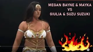 Thumbnail: Megan Bayne & Maika vs Giulia & Suzu Suzuki 💥2024💥 Tag Team Match / #aew #nxt / Women Wrestling ❗