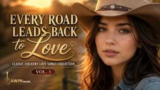 Thumbnail: EVERY ROAD LEADS BACK TO LOVE | Classic Country Love Songs Collection Vol. 1 | AWINmusic