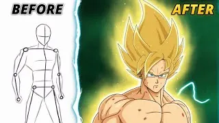 Thumbnail: How to Draw Goku SSJ / Super Saiyan Goku Easy Drawing | Anime Drawing Tutorial 