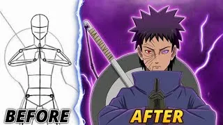 Thumbnail: How to Draw Obito Uchiha | Complete Digital Anime Drawing Step by Step