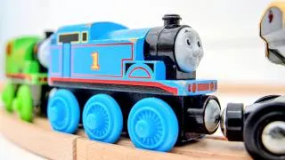 Thumbnail: Seven Little Trains - From Wheels on the Bus | Thomas and Friends | Nursery Rhymes Kids Song