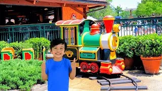 Thumbnail: Wheels on the Train go round and round | Nursery Rhymes Kids Song