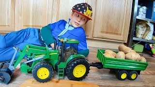 Thumbnail: Tractors for Kids Make Stone Soup