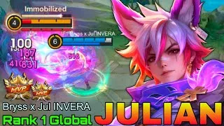 Thumbnail: 100% No Escape! Julian Double MVP Gameplay - Top 1 Global Julian by Bryss x Jul INVERA - MLBB 