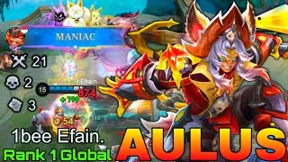 Thumbnail: MANIAC Aulus 21 Kills Gameplay -  Top 1 Global Aulus by 1bee Efain. - Mobile Legends