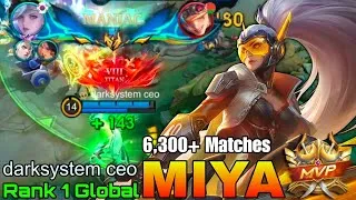 Thumbnail: MANIAC Miya 6,300+ Matches Gameplay - Top 1 Global Miya by darksystem ceo - Mobile Legends