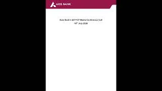 Thumbnail: Axis Bank's Q1FY27 Media Conference Call