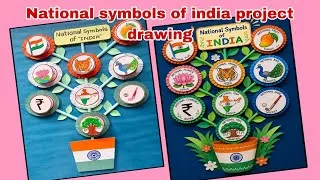 Thumbnail: National symbols of india project drawing | our national symbols chart | national symbols drawing 