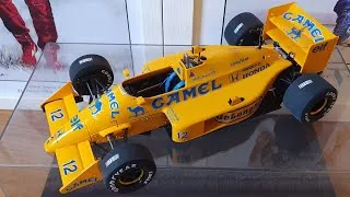 Thumbnail: 1/18 AUTOART Ayrton Senna Camel Conversion - 1987 Lotus 99T Vs Minichamps