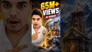 Thumbnail: 65M+ Views Wali AI Video Ka Prompt! 🤯 | Trishul to Temple AI Transformation | Ayush Arena #shorts