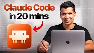 Thumbnail: Claude Code For Beginners Free Course - Make AI Websites, AI Apps, Automations Using Claude Code