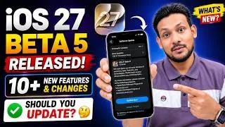 Thumbnail: iOS 27 Beta 5 Released – What’s New? 😱 10+ Biggest Changes (HINDI)