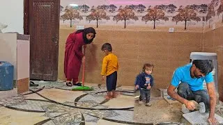 Thumbnail: 🏡 Mahmoud Tiles the House Porch | Azam Cleans the Kitchen | Authentic Village & Nomadic Life 🧱🧼