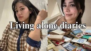 Thumbnail: romanticizing living alone ˚˖𓍢ִ໋🦢˚ self-care, book shopping,solo date,big haul العناية بالنفس وحدي