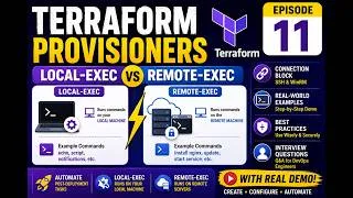 Thumbnail: # 🚀 Terraform Provisioners Explained | Local-Exec vs Remote-Exec | Terraform Tutorial | Episode 11