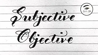 Thumbnail: How to write Subjective and Objective words with cut marker | Azzan arts #calligraphy #cutmarker