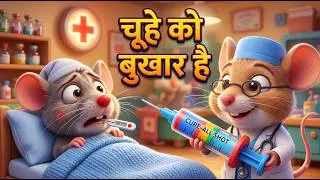 Thumbnail: आज मंगलवार है चूहे को बुखार है 🤒🐭 | Chuha Ko Bukhar Hai | Hindi Rhymes for Kids | Bal Geet