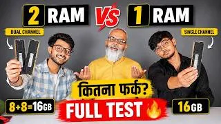 Thumbnail: Single Channel vs Dual Channel RAM 🔥 कितना फर्क पड़ता है? | Full Performance Test! 😱