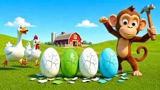 Thumbnail: Naughty Monkey Stole The Eggs! 🐒🐣🔨 | Emergency at the Farm! 🚨 | Old Man Calls Police 📞