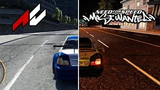 Thumbnail: Need For Speed Most Wanted (2005) vs Assetto Corsa || Day & Night Time Comparison || Modern Graphics