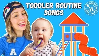 Thumbnail: 🪥🛝 Brush Your Teeth, Leave the Playground “One More Minute!”+ Routine/Transition Songs for Toddlers