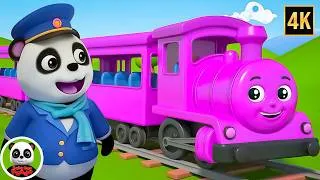 Thumbnail: All Aboard! Wheels on the Train Song | Kids Musical Ride with Baby Bao Panda