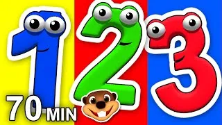 Thumbnail: "Numbers 123 Songs" Collection Vol. 2 | Toddlers Learn Counting, Teach Numbers by Busy Beavers