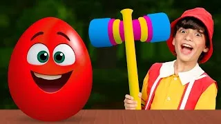 Thumbnail: Surprise Eggs x Popular Kids Songs - BabyBillion Rhymes | Wheels on the Bus, Baby Shark + More