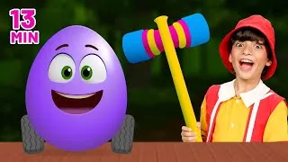 Thumbnail: Mix - Surprise Eggs x Wheels on The Bus Animals + More Songs for Kids | BabyBillion Rhymes
