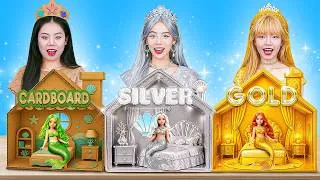 Thumbnail: Broke Cardboard Vs Rich Silver Vs Giga Rich Golden Girls Build Amazing Doll House For Mermaid!