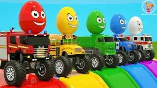 Thumbnail: Wheels on the Bus song - Magic Color Eggs Challenge! - Baby Nursery Rhymes & Kids Songs