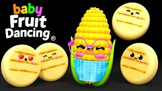 Thumbnail: Maizabel’s Corn Cakes Dance! 🌽🫓 | Baby Fruit Dancing | High Contrast Sensory Video for Toddlers
