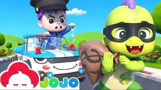 Thumbnail: Oops! The Thief Got Caught by Police JoJo 🚔 | Police Song | Baby JoJo Nursery Rhymes & Kids Songs