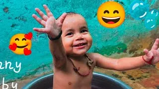 Thumbnail: Bhavya ki tube me masti🥰💦summer Fun cute baby #funny #fun #summer #viralvideo #funnyvideo #support