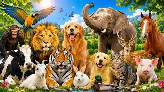 Thumbnail: Animal Names & Sounds for Kids 🐶🦁 | Learn Cute Animal Names and Sounds | Fun Kids Learning Video