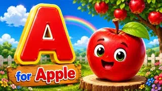 Thumbnail: ABC Learning for Kids 🔤 | Learn A to Z with Phonics | ABC Alphabet Song for Toddlers. A for apple