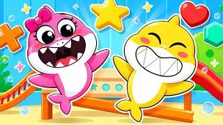 Thumbnail: Baby Shark Learn Shapes With A Slide | Funny Cartoon