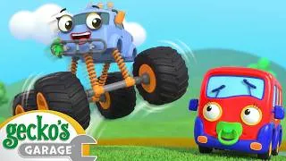 Thumbnail: Monster Truck's Super Bouncy Mistake! 🛻 | Baby Truck | Gecko's Garage | Kids Songs