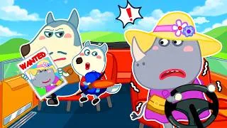 Thumbnail: Don't get in Strangers' Cars | Safety Cartoon | Wolfy - Baby Cartoons