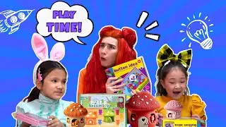 Thumbnail: Play Time 😃: Mushroom 🍄 Houses😱!? | Kids Video | BachaBola #play #gametoday