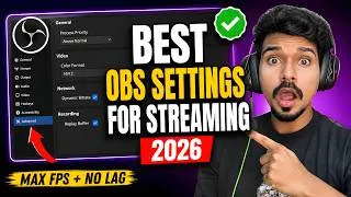 Thumbnail: Best OBS Settings for Streaming 2026 (Max FPS + No Lag)