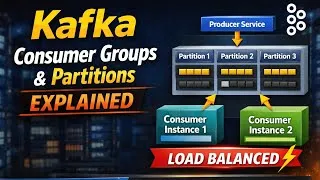 Thumbnail: Kafka Consumer Groups & Partitions Explained | Real Microservices Scaling Demo (Spring Boot)