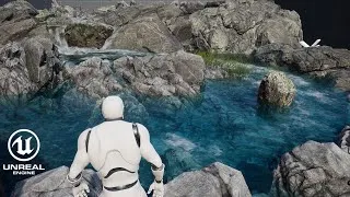 Thumbnail: Unreal Engine 5 - Fluid Flux 2.0 Breaking Waves Demo: ( This is the Future of water in video Games )
