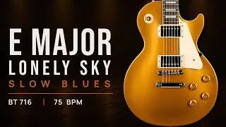 Thumbnail: Lonely Sky | Classic Slow Blues Backing Track in E Major | BT 716