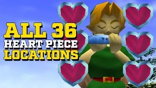 Thumbnail: Zelda Ocarina Of Time - All 36 Heart Piece Locations Guide