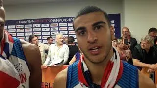 Thumbnail: GBR: European 4x100m Champions Berlin 2018