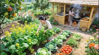 Thumbnail: Peaceful Country Life: Gardening, Harvesting mustard greens and cooking mixed fried rice