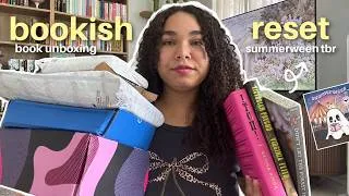 Thumbnail: bookish monthly reset ✨ summerween tbr and a book unboxing and haul