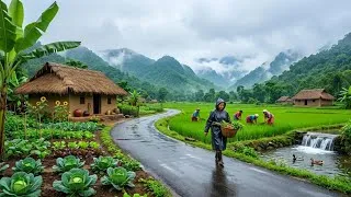 Thumbnail: Slow & Calming Village Life | Foraging Wild Food & Gardening in the Rain (ASMR)