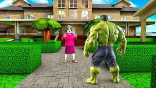 Thumbnail: PLAYING AS GREEN HULK IN MISS T | GREEN HULK PRANKS SCARY TEACHER 😱